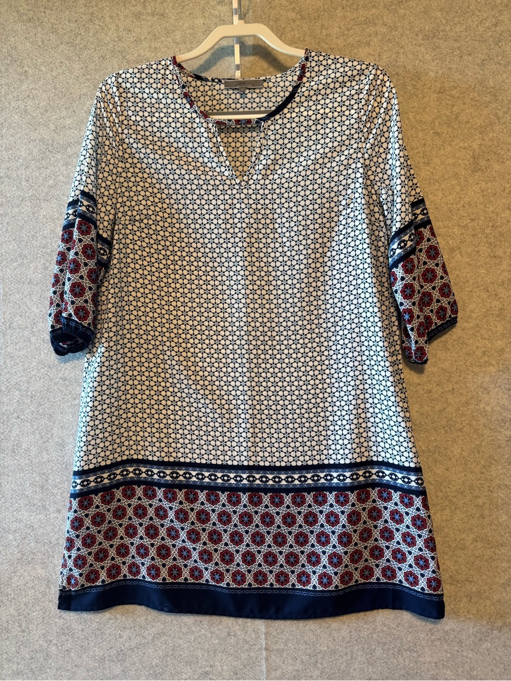 Mia + Tess Woman’s Geometric Dress in Black and White